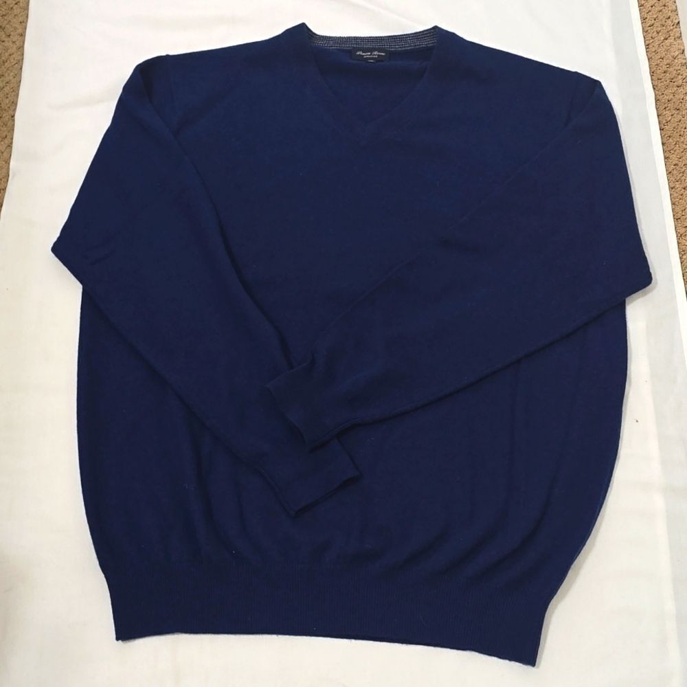 Linea Rosso men's cashmere vneck sweater size xl